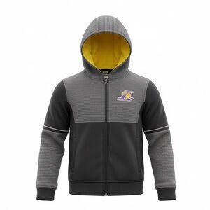 Kids Lakers Gray and Black Hoodie